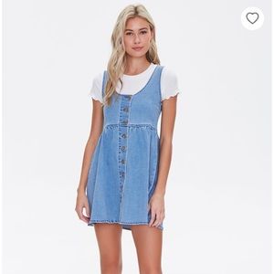 Denim pinafore dress